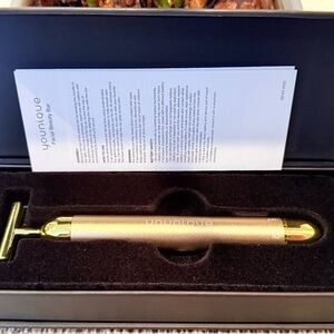 NEW Younique Beauty Bar Perk Facial Massager - 24K Gold Vibrating Sculpting Tool